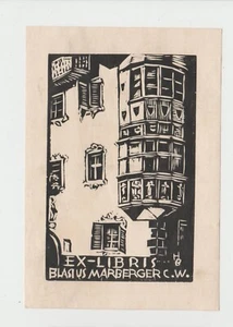 Ex Libris - Blasius Marberger C. W. - signiert HB (170) - Picture 1 of 2