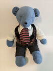 Vintage North American Bear Co Blue Bear Plush Barbara Isenberg Suit Tie 1979