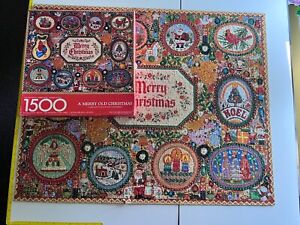 Springbok 1500 Pc Jigsaw Puzzle Merry Old Christmas Embroidery Exc Complete  Ud