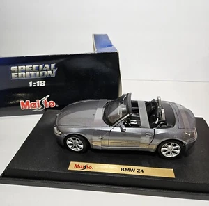 Vtg Maisto Special Edition BMW Z4 1:18 Diecast Silver In Original Box 2004 NEW - Picture 1 of 13