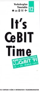 Cebit Hannover: Verkehrsplan 1991; Bahn, ÖPNV, Flüge, Auto; Übersichten, - Bild 1 von 1