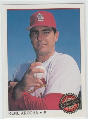 1993 O-Pee-Chee Premier #6 Rene Arocha RC - St. Louis Cardinals - Image 1 of 2