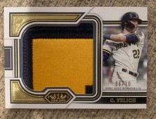2023 Topps Tier One Christian Yelich Prodigious Patch Relic SSP /10 Brewers