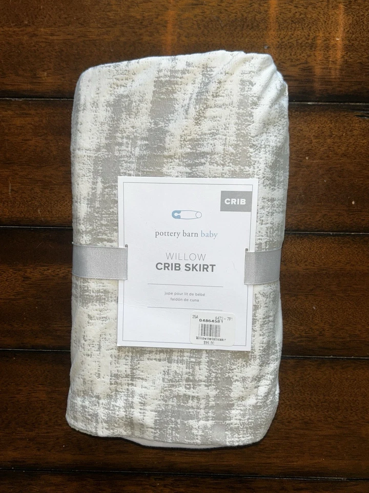 Pottery Barn Kids Bebé Cuna Falda Sauce 16” Gota 28” x 52” $99 Venta al por menor | Nueva con Etiquetas Foto 1 de 3