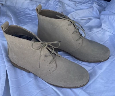 WHITE MOUNTAIN Botas Femininas Bege “Auburn” com Cadarço Tamanho 10 Gravata Casual - Imagem 1 de 4