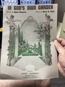 I 1950 Sturgeon Bay Wisconsin Sheet Music IN GOD’S OWN GARDEN by Aaron Clark - Picture 1 of 1