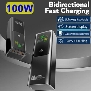 Kovol 50000mAh Powerbank + 100W Ładowarka biurkowa Szybki zasilacz notebooka DE - Zdjęcie 1 z 22