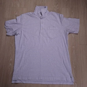 Sid Mashburn Polo Shirt Mens Medium Golf Casual Short Sleeved Pima Cotton Stripe - Picture 1 of 9