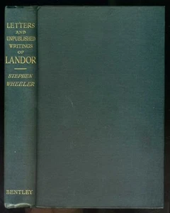 Walter Savage LANDOR. Letters and Other Unpublished Writings of ... 1897 1st HC - Picture 1 of 2