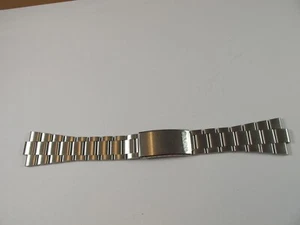 BULOVA MENS WATC BAND 1151 STEEL 9.3MM TIPS BY 25MM WIDE ENDS VINTAGE UNUSED - Picture 1 of 13