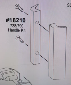 HDWE 738/790 Shower Door Handle Kit, Brushed Nickel G03710369 - Picture 1 of 6