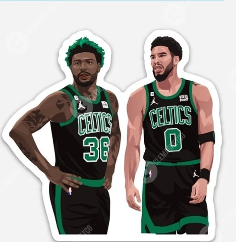 Jayson Tatum Marcus Smart MAGNET - Boston Celtics Duo NBA basketball Cover