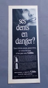PUB PUBLICITE ANCIENNE ADVERT CLIPPING 021117 / BROSSES A DENTS GIBBS SANTE SECU - Imagen 1 de 1