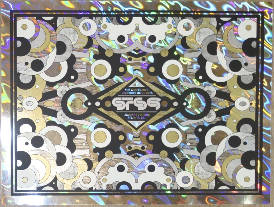 Póster de concierto STS9 2015 - Atlanta NYE variante de lámina de lava de Nate Duval Foto 1 de 1