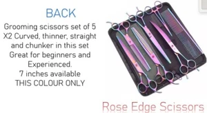 professional dog grooming scissors set purple only - Picture 1 of 1