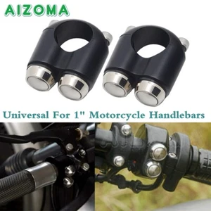 25mm (1") Motorcycle Handlebar Headlight Switch Hand Control Momentary Switch *2 - Picture 1 of 9