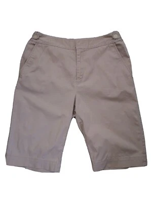 Lauren Ralph Lauren женщин 8 хаки желтовато-коричневый хлопок плоский спереди ходьбы Chino шорты - Изображение 1 из 4