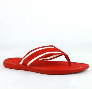 New Gucci Red Rubber Sandals with White Stripes 391366 7567 - Picture 1 of 8