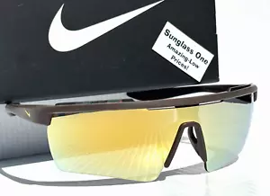 NEW Nike WINDSHIELD ELITE 20 Dark Cinder Frame Gold Mirror Sunglass CW1167 200 - Picture 1 of 17