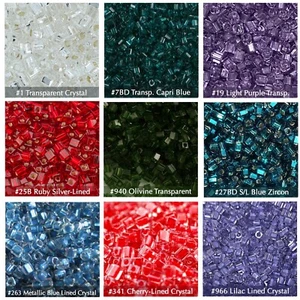 10g TOHO 1.5mm Cube Beads, Square Glass Seed Beads Pick Colors, Quantity Disc. - Picture 1 of 23