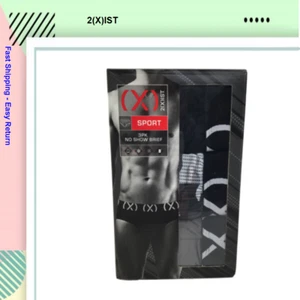2(X)IST Mens 3 Pack No Show Brief Sport Mesh Stretch, Multicolor, MD 32-34 - Picture 1 of 3