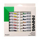 Reeves Paint Tubes Set 12Ml Acrylic Highly Pigmented Water Based Vibrant Colours