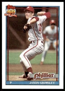 100 tarjetas de béisbol 1991 Topps Jason Grimsley #173 - Imagen 1 de 2
