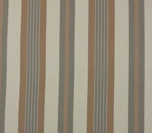 BALLARD DESIGNS RYDER STRIPE CAMEL HERRINGBONE WEAVE FABRIC BY THE YARD 57"W - Picture 1 of 4