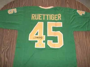 CAMISETA FIRMADA DE NOTRE DAME RUDY RUETTIGER LUCHA VERDE IRLANDÉS CERTIFICADO DE AUTENTICIDAD AUTÓGRAFO AUTOMÁTICO - Imagen 1 de 6
