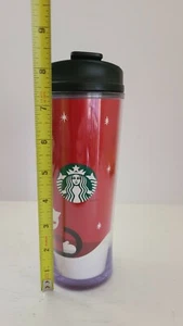 Starbucks Travel Tumbler Becher Kaffee Tee Urlaub/Weihnachten Schlitten Hund rot 2011 - Bild 1 von 8