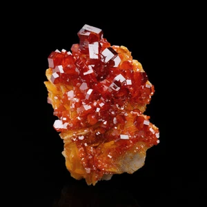 Vanadinite crystals on Baryte from Mibladen - Morocco - Picture 1 of 5