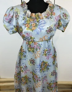 ABC ANGELAIR BY MONIKA geblümtes Vintage Kleid Small Medium vor 1963 siehe Maße - Bild 1 von 24