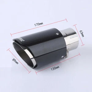 63mm/89mm Steel Car Exhaust Muffler Tail Pipe Tip Tailpipe Trim For Lincoln MKZ - Picture 1 of 4