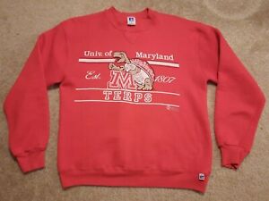 Vintage 1988 University of Maryland Terrapins  Terps Sweatshirt Mens Medium