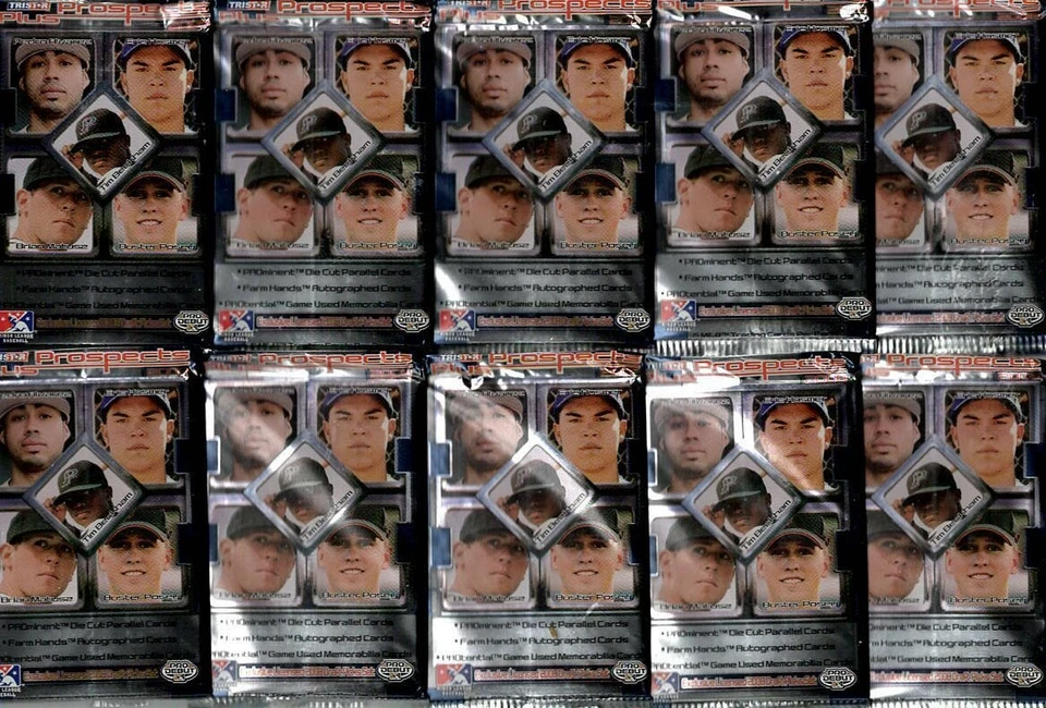 Lote de 10 paquetes de béisbol Tristar Prospects Plus 2008 con Buster Posey RC??? Foto 1 de 1