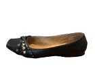 New Directions Bloom, Black Silver Studs Flats Ballerina Style Women’s Size 6