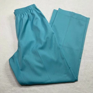 Alfred Dunner Womens Pants sz 8 Blue Elastic Waist Mid Rise Flat Front Straight - Picture 1 of 12