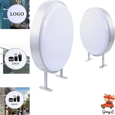 TBVECHI Rund 60cm LED Leuchtkasten Doppelseitig Leuchtreklame Nasenschild Lichtwerbung