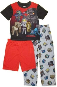 Minecraft 3 PC Short Sleeve Pajama Set Boy Size 8  - Picture 1 of 1