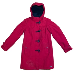 Land's End Women's Red Hooded Mid-length Coat X-Small - Picture 1 of 7