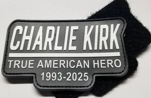 Charlie Kirk True American Hero 1993-2025 PVC/w back patch - Picture 1 of 4