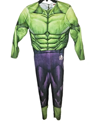 Marvel Vengadores Hulk Juvenil Grande Disfraz Jazwares Sin Máscara, Verde, Púrpura, Acolchado Foto 1 de 4