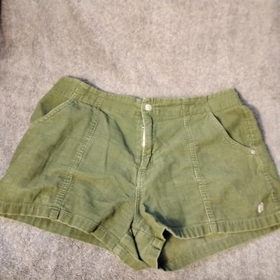 Pantalones Cortos Hang Ten Vintage Años 90 Para Mujer 9 Medianos Verde Pana P5IQ-636P Bolsillos Foto 1 de 4