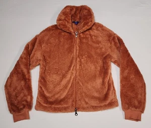 Joy Lab Women's Orange Fleece Jacket Size S Full Zip - Picture 1 of 8