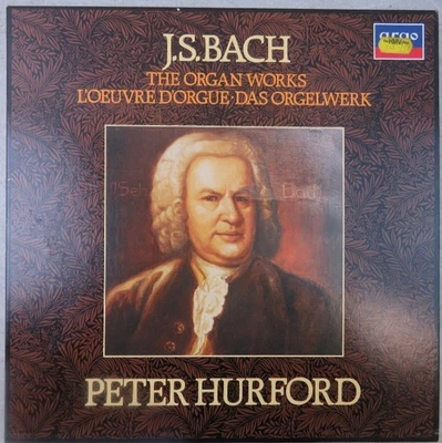 "THE ORGAN WORKS - J.S.BACH" - PETER HURFORD - VINYL BOX SET (25 LPs) - ARGO  - Image 1 of 4