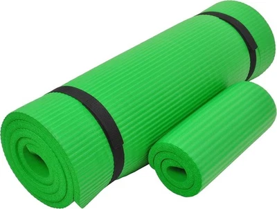 Esteras de yoga extra gruesas ejercicio gimnasio estera antideslizante con correas de transporte envío rápido EE. UU. Foto 1 de 4