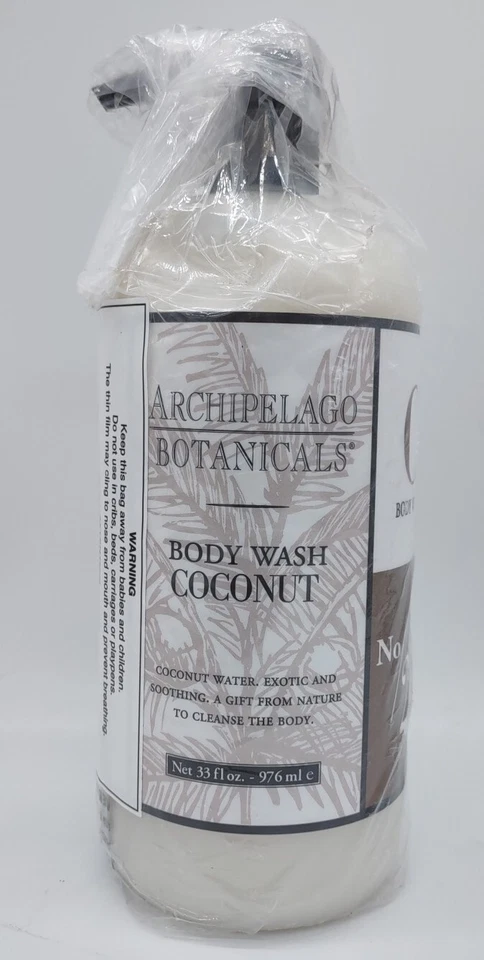 Archipelago Botanicals Coconut Body Wash 33oz | Hydrating Luxury | NEW & Sealed! - Imagem 1 de 3