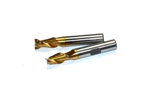 Square End Mills 3/8" HSS TiN 2FL 3/4" x 2-1/2" H2SRA-2403 (2 Pcs) - Picture 1 of 1