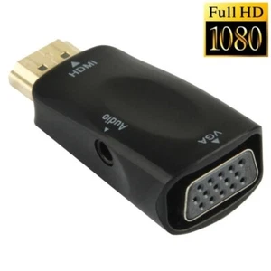 Adaptateur HDMI / VGA + Prise Audio Jack 3.5 mm Noir - HDMI Mâle / VGA Femelle - Bild 1 von 11