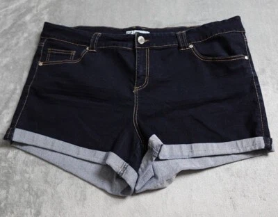 Pantalones Cortos de Jean Paris Blues Para Mujer Talla 24 Azul Oscuro Denim Diseño de 5 Bolsillos Foto 1 de 4